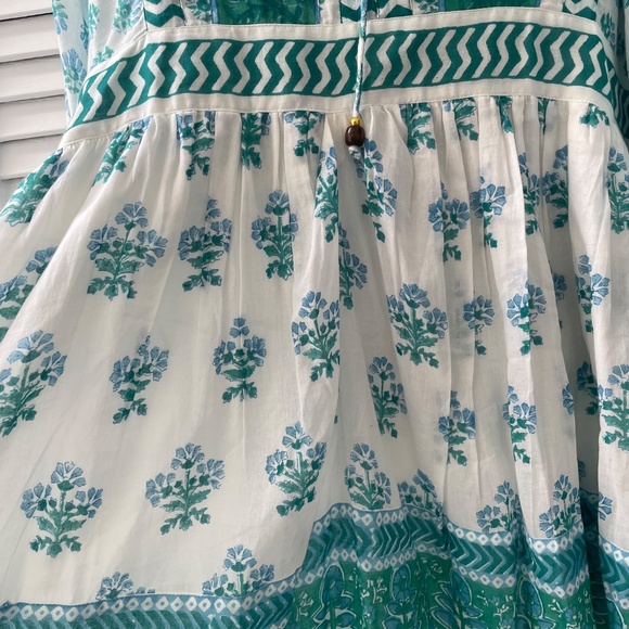 Tie Front Balloon Sleeve Mini NWT - Picture 2 of 6